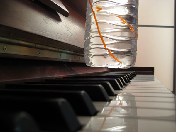Door–cord–pulley–bottle–piano 